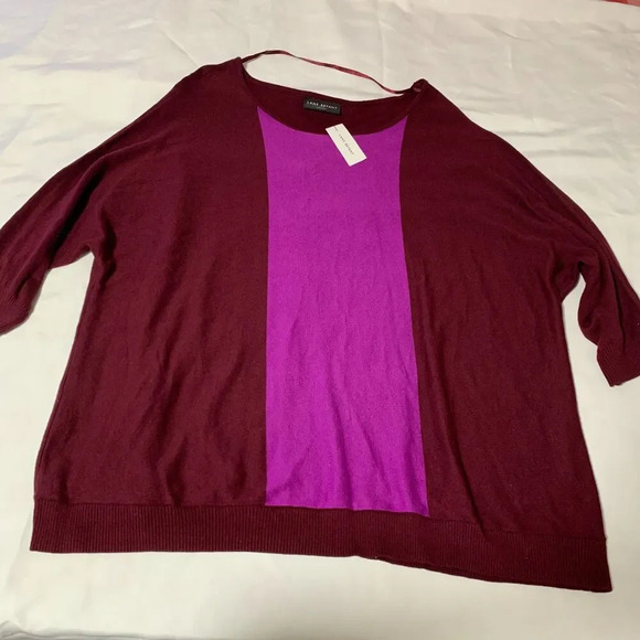 Lane Bryant classic fit pullover sweater, flattering colorblock size 22/24 - Picture 7 of 9